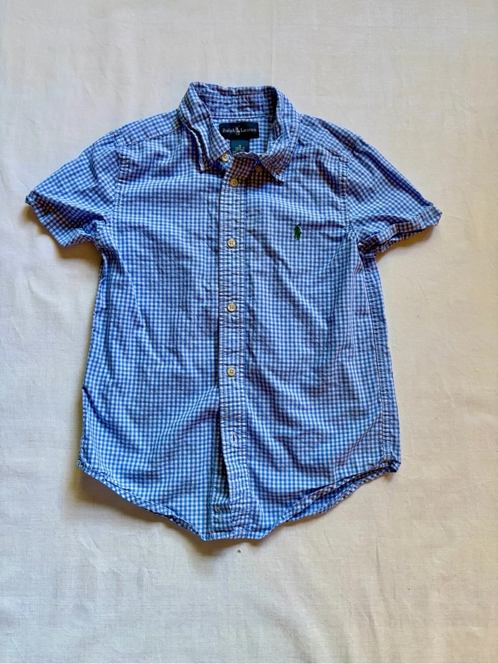 Ralph Lauren Polo Red and Blue button up (set of 2 total). Boys size 6